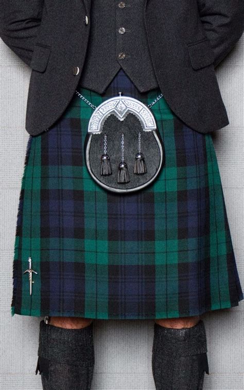 Wed Recommend Teaming Black Watch Tartan With A Grey Tweed Jacket And Waistcoat And Dark