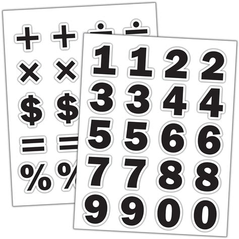 Black Numbers Stickers Tcr3558 Teacher Created Resources