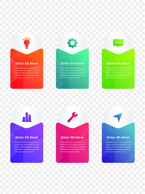 Flow Chart Clipart PNG Images Vector Infographic Option Number Work