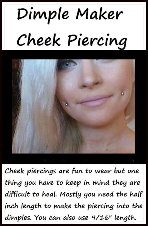 Sterilized Pair 16g Dimple Maker Cheek Studs Cheek Piercings Dimple
