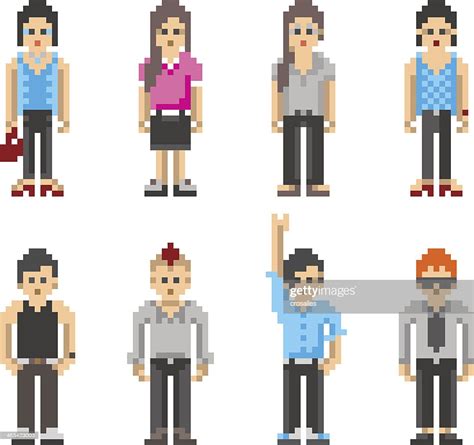 Pixel Art People Teenager High Res Vector Graphic Getty Images