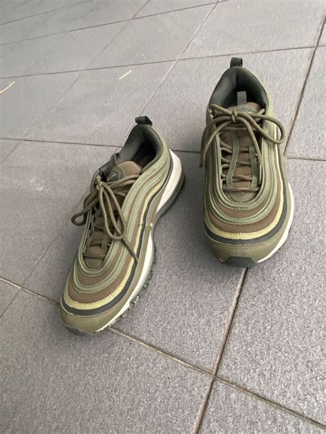 Nike Air Max 97 Olive Green Womens Fashion Footwear Sneakers On