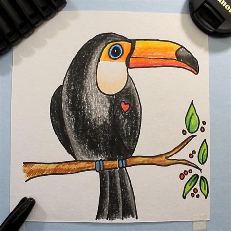 How To Draw A Toucan Bird Draw For Kids Sunday Art Class Video