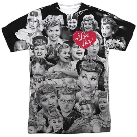 i love lucy many faces of lucy sublimated t shirt