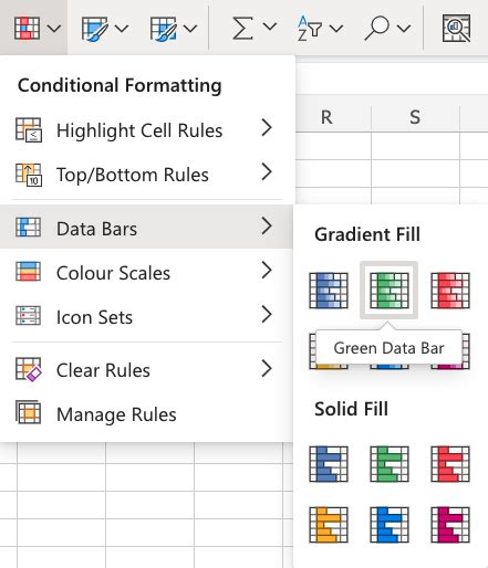 Excel Conditional Formatting Data Bars