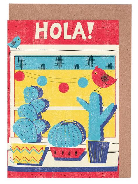 Hola Greeting Card Set Juniqe