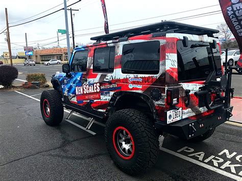 Usa Flag Jeep Vehicle Wrap The Sign Dude