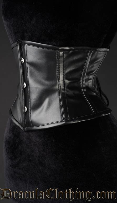 faux leather waist cincher