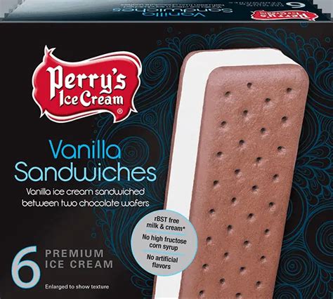 Vanilla Ice Cream Sandwiches Novelties Perry S Ice Cream