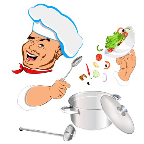 Funny Chef Vector Material 02 Vector Cartoon Vector