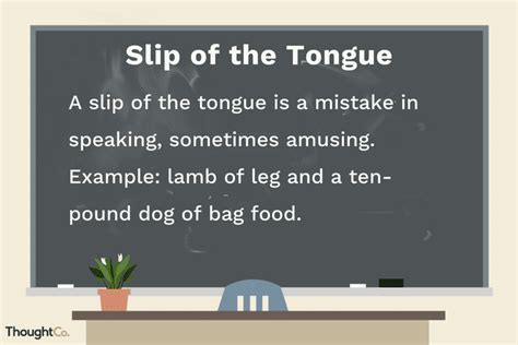 definition and examples of slips of the tongue