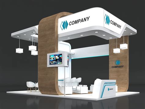 3D model Exhibition Stand Booth Stall 8x6m Height 500cm 2