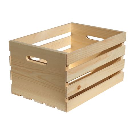 Crates And Pallet 67140 Unfinished Pine Wood Crate Large 18 X 125 X