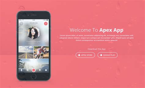 Apex App Responsive Free Mobile App Landing Page Template