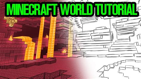 How To Draw A Minecraft World The Nether Youtube