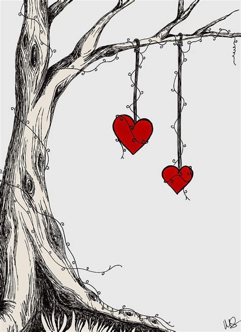 Hearts carved in the tree. Two Hearts Graphic Digital Art by Melissa Smith