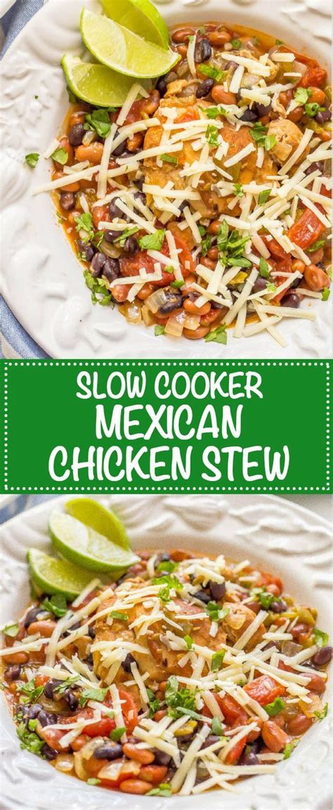 This chicken stew is made with juicy chicken meat, tasty mushrooms, potatoes, carrots, and herbs i love this stew for dinner because it's easy to put together and makes everyone at my table smile. Slow cooker Mexican chicken stew | Recipe | Slow cooker ...