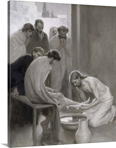 Jesus Washing The Feet Of His Disciples 1898 Wall Art Canvas Prints