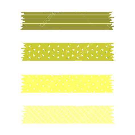 Washi Tapes Hd Transparent Set Of Washi Tapes Collection With Leaf