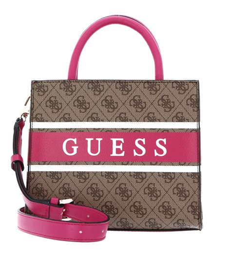 Where Can I Buy Guess Handbags - GUESS handbag Monique Mini Tote Latte / Pink | Buy bags, purses