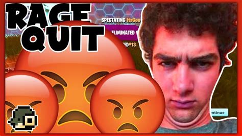 Most Intense Fortnite Rage Quit Emotional Youtube
