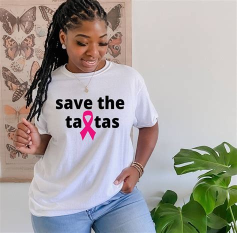Save The Tatas Tshirt October Is Breast Cancer Awareness Month In