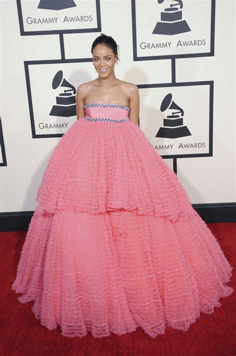 7 things rihanna s pink grammys gown looked like stylecaster
