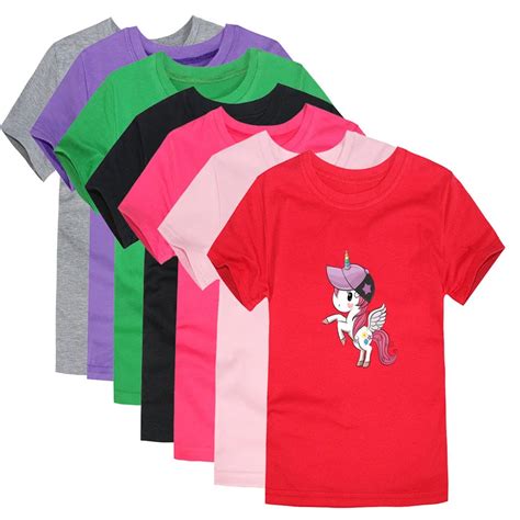 Summer Baby Girls Short Sleeve Unicorn T Shirts Girls Tops For 2