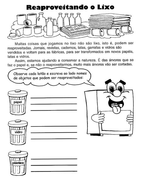 40 Atividades Sobre Reciclagem Do Lixo Para Imprimir Online Cursos