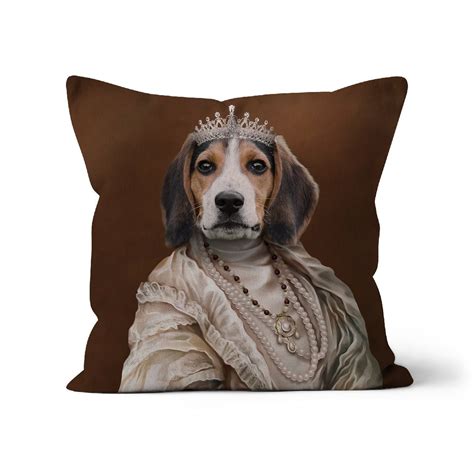 The Queen Of Regent Personalised Pet Cushion Fable And Fang