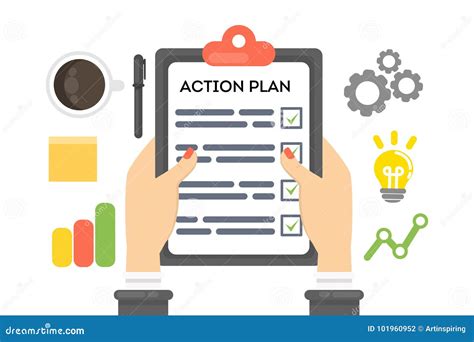 Action Plan Concept Stock Vector Illustration Of Graphic 101960952