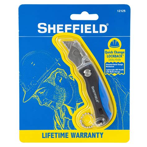 Sheffield 12125 Mini Quick Change Folding Utility Knife Comes With 6