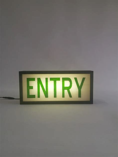 Lighted Entry Sign Mid Century Modern Light Up Sign For Etsy Light Up