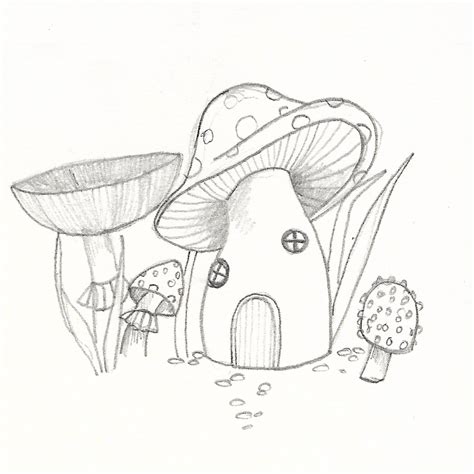 Fairy House Sketch At Explore Collection Of Fairy