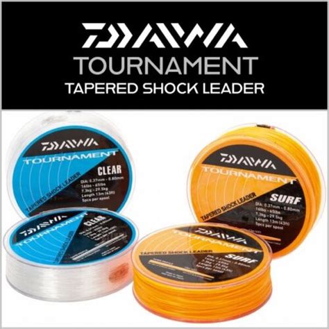 Daiwa Tournament Tapered Shock Leaders Clear Orange New Sea
