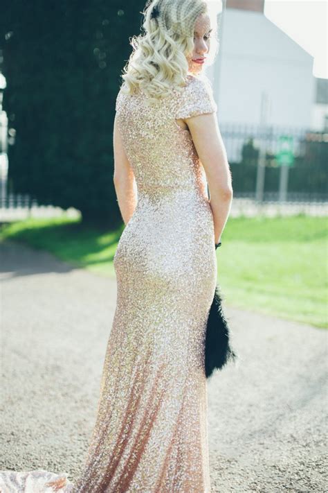 10 Gorgeous Sequin And Glitter Wedding Gowns