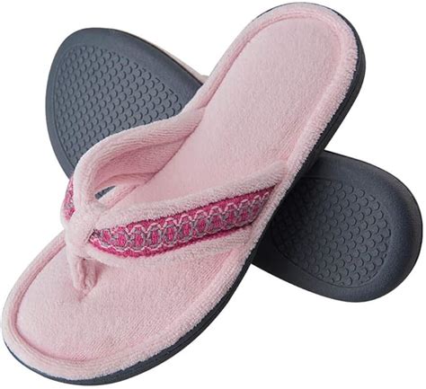 Kamotal Thong Flip Flop Slippers For Women Cozy Velvet Lining Memory Foam Open Toe