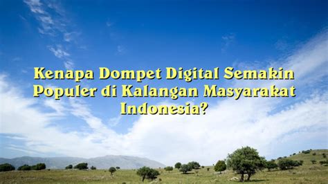 Kenapa Dompet Digital Semakin Populer Di Kalangan Masyarakat Indonesia