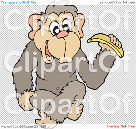 Royalty Free Rf Clipart Illustration Of A Happy Monkey Holding A