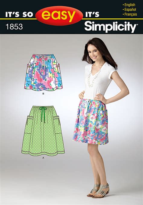 simplicity 1853 misses skirts