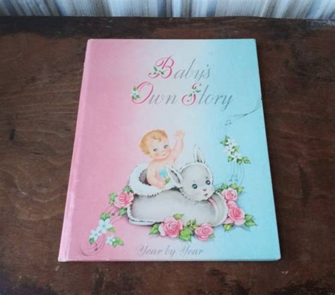Vintage Baby Book Babys Own Story Year By Year Whitman Etsy