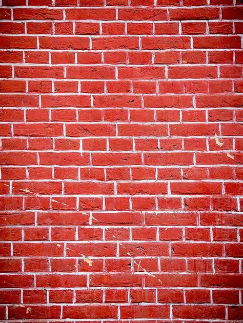 Hd Wallpaper Red Brick Wall Bricks Holes Cracks Backgrounds