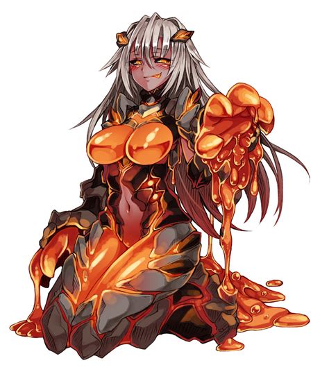 Lava Golem Monster Girl Encyclopedia Drawn By Kenkou Cross Danbooru