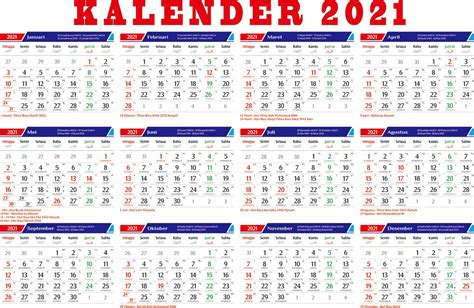 Kalender 2021 Lengkap Dengan Hijriyah Pdf Download Kalender Nasional