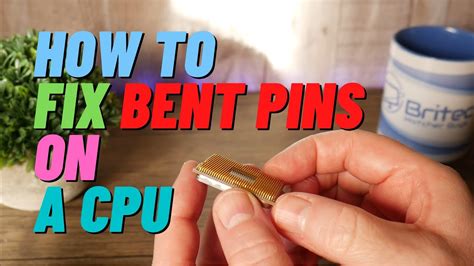 How To Fix Bent Pins On A Cpu Youtube