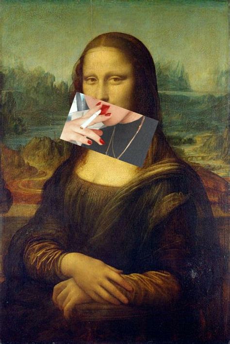 Smoking Mona Lisa Artwork Art