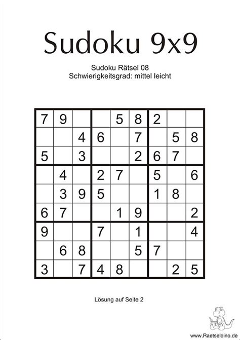 Sudoku hat immer nur eine lösung. Sudoku Rätsel Zum Ausdrucken Kostenlos | Kalender