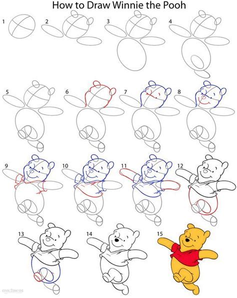 This pooh was done after a googled picture from the internet. How to Draw Winnie the Pooh Step by Step Drawing Tutorial ...