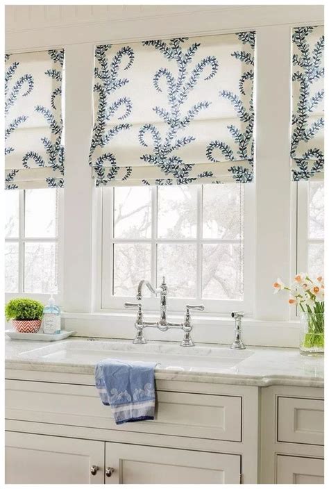 Blinds, shades, vertical blinds, shutters, draperies Simple farmhouse window treatments 36 | Kitchen window ...