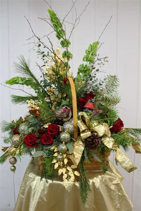 Beautiful Large Fresh Flower Funeral Arrangement In A Basket With